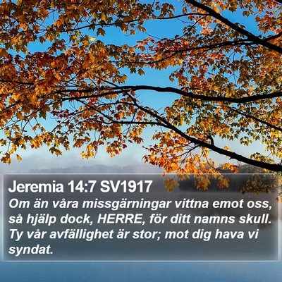Jeremia 14:7 SV1917 Bible Verse Image
