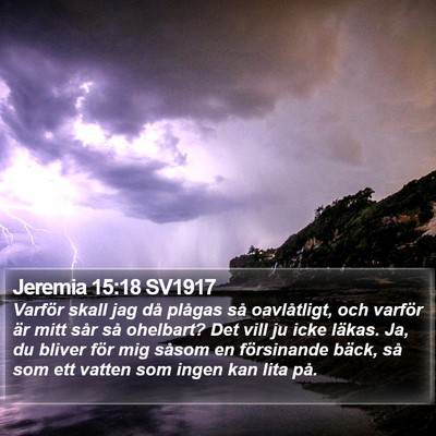 Jeremia 15:18 SV1917 Bible Verse Image