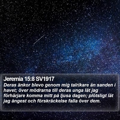 Jeremia 15:8 SV1917 Bible Verse Image