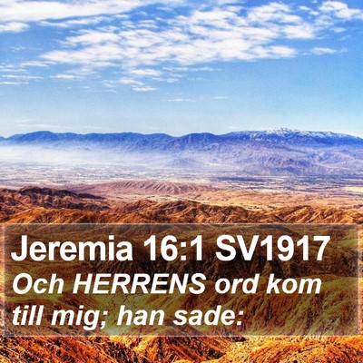 Jeremia 16:1 SV1917 Bible Verse Image