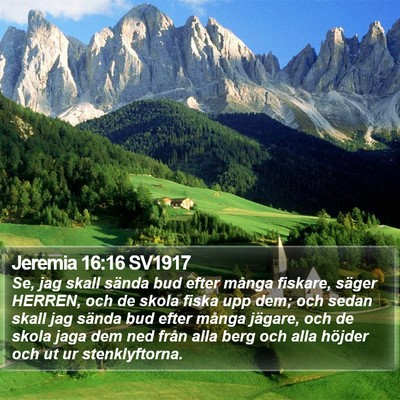 Jeremia 16:16 SV1917 Bible Verse Image