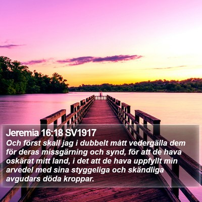 Jeremia 16:18 SV1917 Bible Verse Image