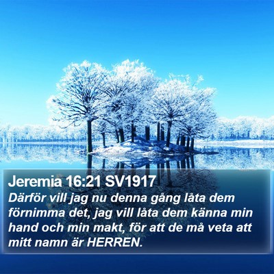 Jeremia 16:21 SV1917 Bible Verse Image