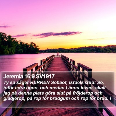 Jeremia 16:9 SV1917 Bible Verse Image
