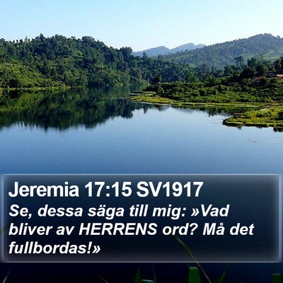 Jeremia 17:15 SV1917 Bible Verse Image