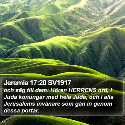 Jeremia 17:20 SV1917 Bible Verse Image