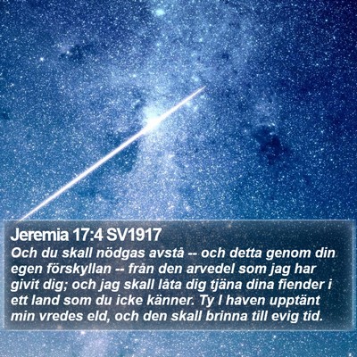 Jeremia 17:4 SV1917 Bible Verse Image