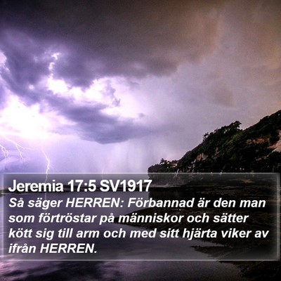 Jeremia 17:5 SV1917 Bible Verse Image