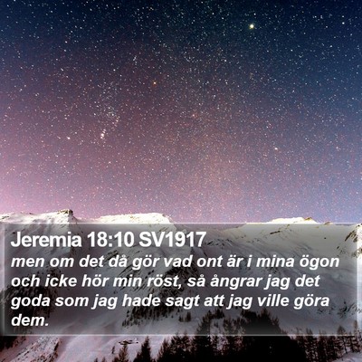 Jeremia 18:10 SV1917 Bible Verse Image