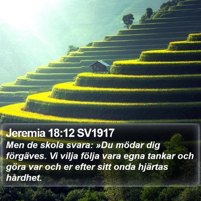Jeremia 18:12 SV1917 Bible Verse Image