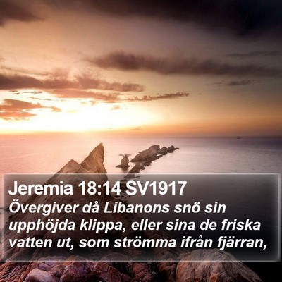 Jeremia 18:14 SV1917 Bible Verse Image