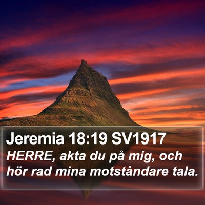 Jeremia 18:19 SV1917 Bible Verse Image