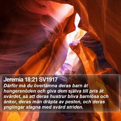 Jeremia 18:21 SV1917 Bible Verse Image