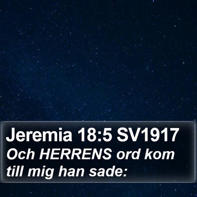 Jeremia 18:5 SV1917 Bible Verse Image