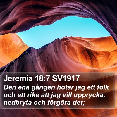 Jeremia 18:7 SV1917 Bible Verse Image