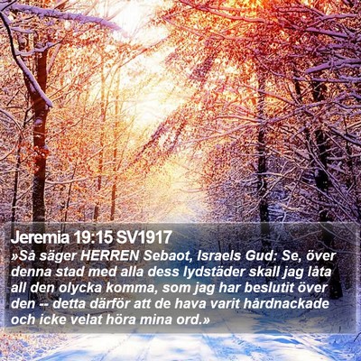 Jeremia 19:15 SV1917 Bible Verse Image