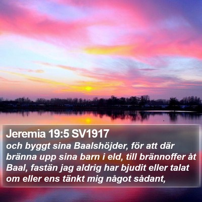 Jeremia 19:5 SV1917 Bible Verse Image