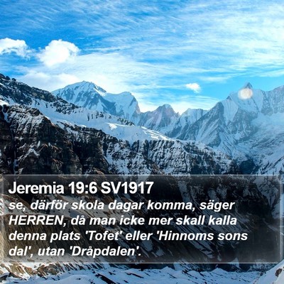 Jeremia 19:6 SV1917 Bible Verse Image