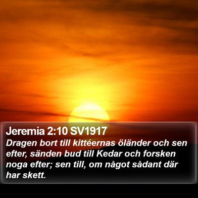 Jeremia 2:10 SV1917 Bible Verse Image