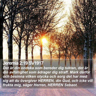 Jeremia 2:19 SV1917 Bible Verse Image