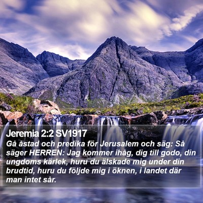 Jeremia 2:2 SV1917 Bible Verse Image
