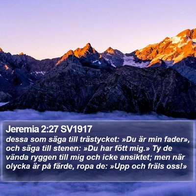 Jeremia 2:27 SV1917 Bible Verse Image
