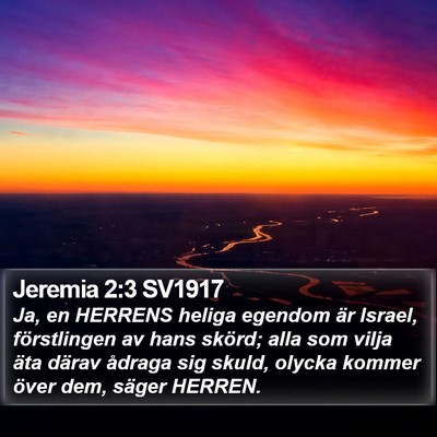 Jeremia 2:3 SV1917 Bible Verse Image