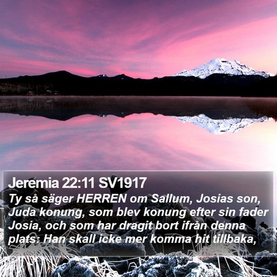 Jeremia 22:11 SV1917 Bible Verse Image