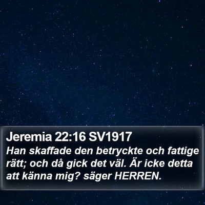 Jeremia 22:16 SV1917 Bible Verse Image