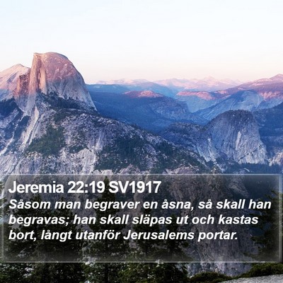 Jeremia 22:19 SV1917 Bible Verse Image