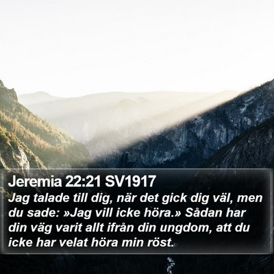 Jeremia 22:21 SV1917 Bible Verse Image