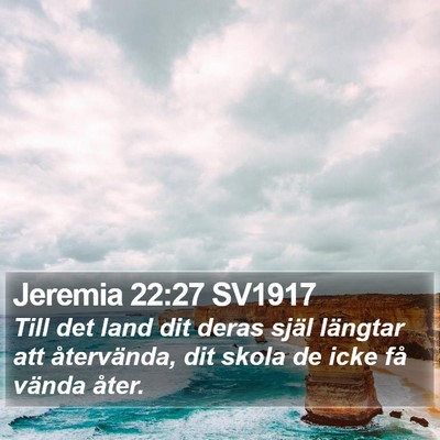 Jeremia 22:27 SV1917 Bible Verse Image