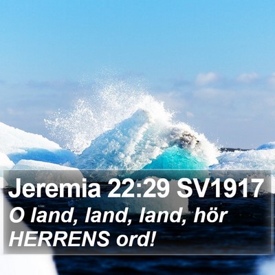 Jeremia 22:29 SV1917 Bible Verse Image