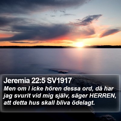 Jeremia 22:5 SV1917 Bible Verse Image