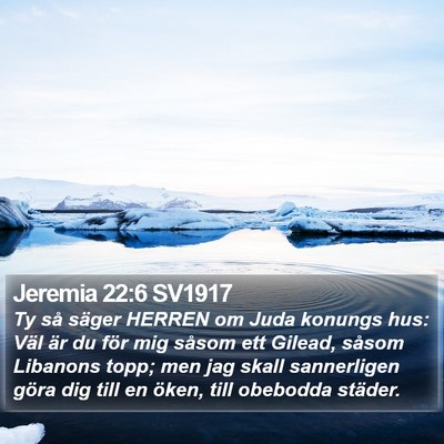 Jeremia 22:6 SV1917 Bible Verse Image