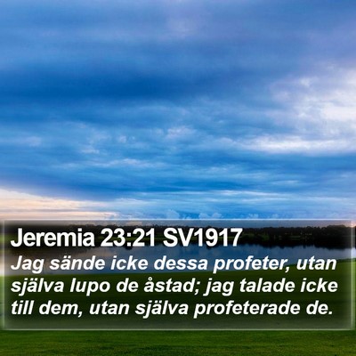 Jeremia 23:21 SV1917 Bible Verse Image