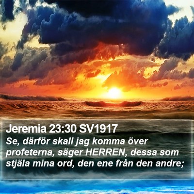 Jeremia 23:30 SV1917 Bible Verse Image