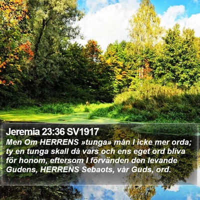 Jeremia 23:36 SV1917 Bible Verse Image