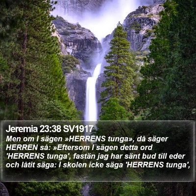 Jeremia 23:38 SV1917 Bible Verse Image