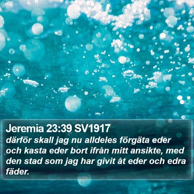 Jeremia 23:39 SV1917 Bible Verse Image