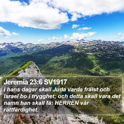 Jeremia 23:6 SV1917 Bible Verse Image