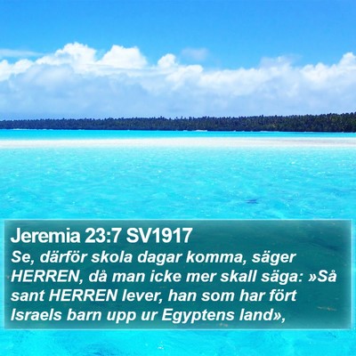 Jeremia 23:7 SV1917 Bible Verse Image