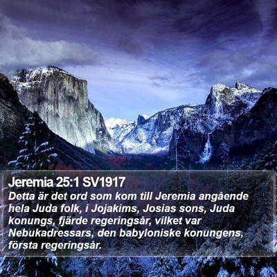 Jeremia 25:1 SV1917 Bible Verse Image
