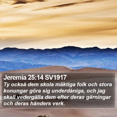 Jeremia 25:14 SV1917 Bible Verse Image