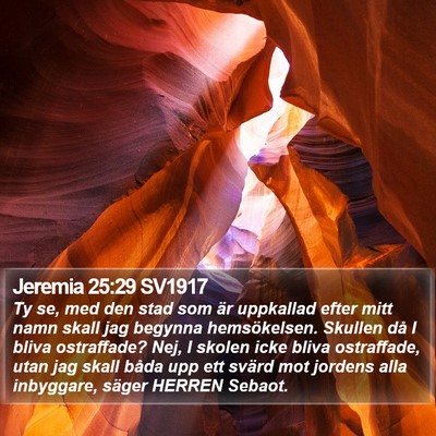 Jeremia 25:29 SV1917 Bible Verse Image