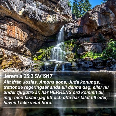 Jeremia 25:3 SV1917 Bible Verse Image