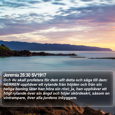 Jeremia 25:30 SV1917 Bible Verse Image