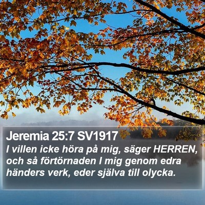 Jeremia 25:7 SV1917 Bible Verse Image