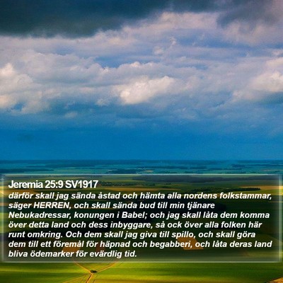 Jeremia 25:9 SV1917 Bible Verse Image