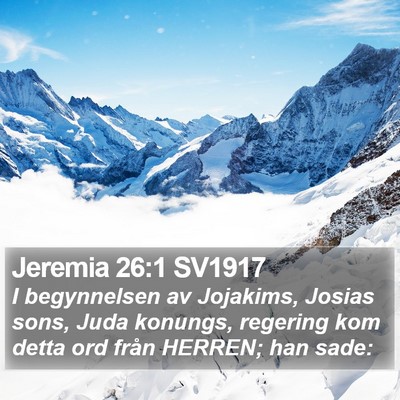 Jeremia 26:1 SV1917 Bible Verse Image